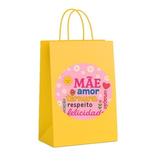 Sacola de Papel Personalizada Infantil Dia das Mães