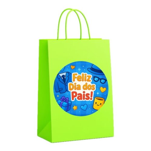 Sacola de Papel Personalizada Infantil Dia dos Pais