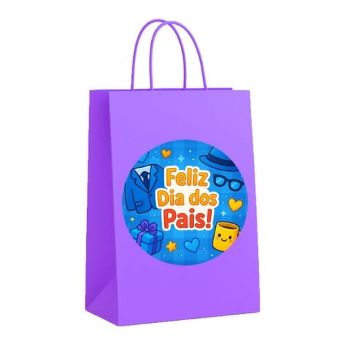 Sacola de Papel Personalizada Infantil Dia dos Pais