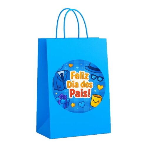 Sacola de Papel Personalizada Infantil Dia dos Pais