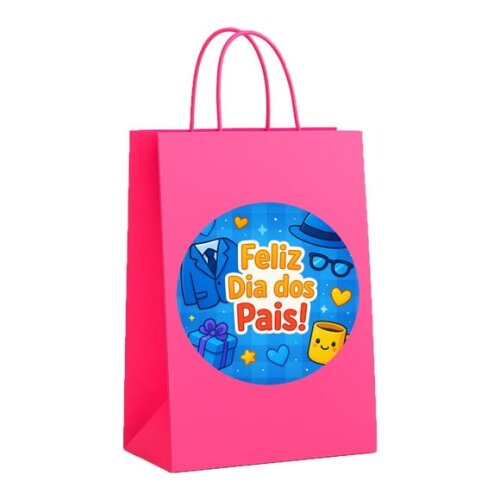 Sacola de Papel Personalizada Infantil Dia dos Pais