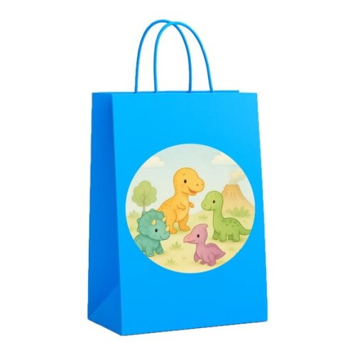 Sacola de Papel Personalizada Infantil Dinossauros Baby