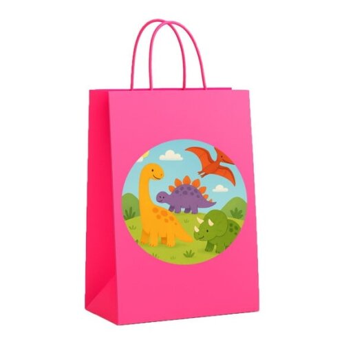 Sacola de Papel Personalizada Infantil Dinossauros