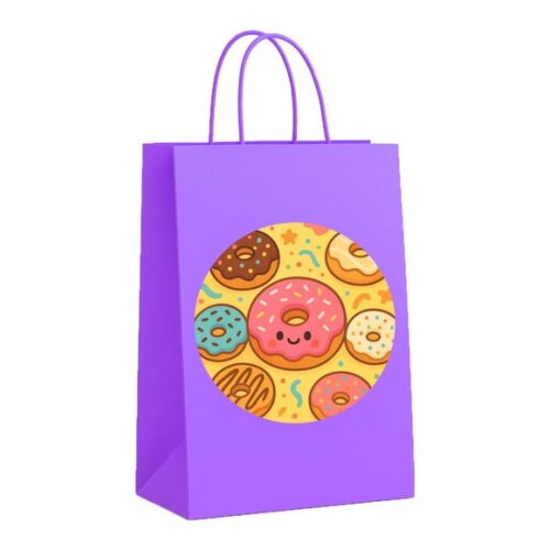 Sacola de Papel Personalizada Infantil Donuts
