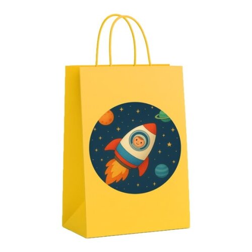 Sacola de Papel Personalizada Infantil Espaço Sideral