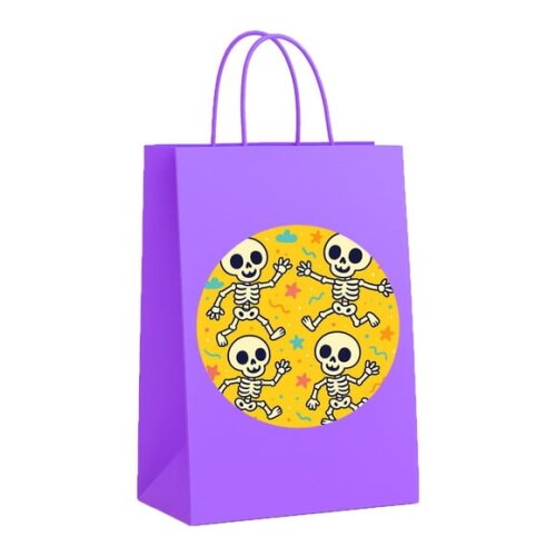 Sacola de Papel Personalizada Infantil Esqueletinhos Kids