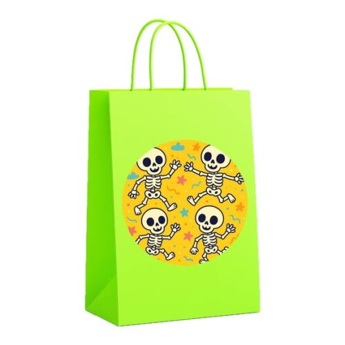 Sacola de Papel Personalizada Infantil Esqueletinhos Kids