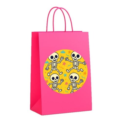 Sacola de Papel Personalizada Infantil Esqueletinhos Kids