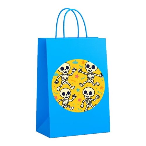 Sacola de Papel Personalizada Infantil Esqueletinhos Kids