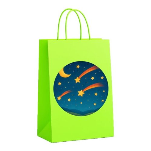 Sacola de Papel Personalizada Infantil Estrelas Cadentes