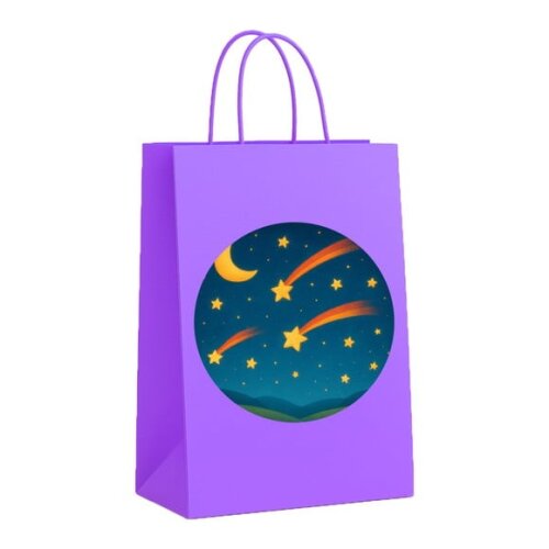 Sacola de Papel Personalizada Infantil Estrelas Cadentes