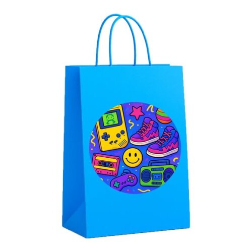 Sacola de Papel Personalizada Infantil Festa Anos 90