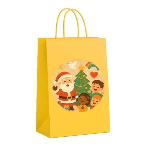 Sacola de Papel Personalizada Infantil Feliz Natal