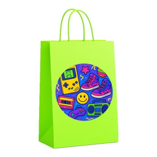 Sacola de Papel Personalizada Infantil Festa Anos 90