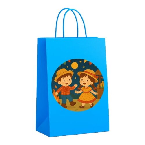 Sacola de Papel Personalizada Infantil Festa Junina