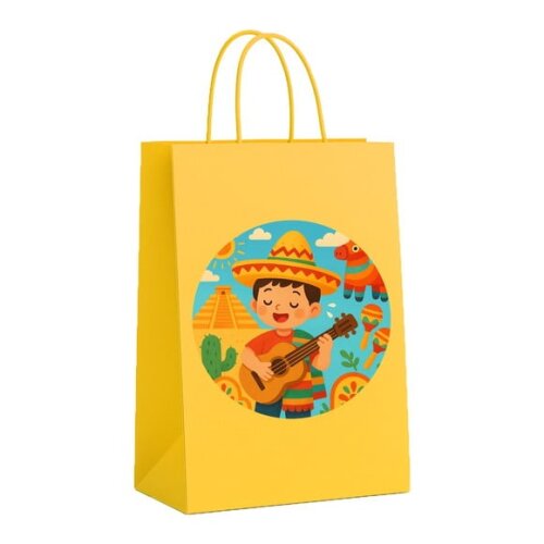 Sacola de Papel Personalizada Infantil Festa Mexicana