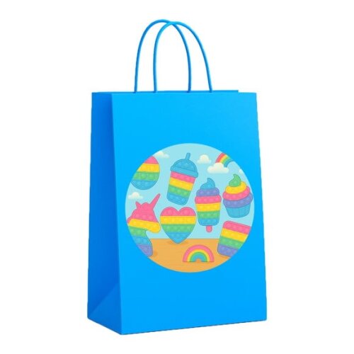 Sacola de Papel Personalizada Infantil Fidget Toys