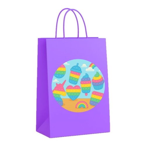 Sacola de Papel Personalizada Infantil Fidget Toys