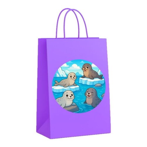 Sacola de Papel Personalizada Infantil Focas