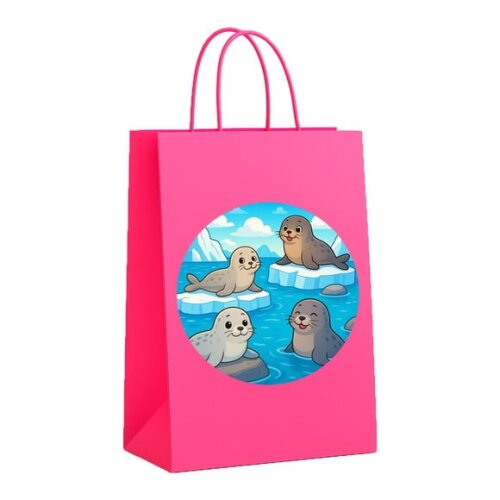 Sacola de Papel Personalizada Infantil Focas