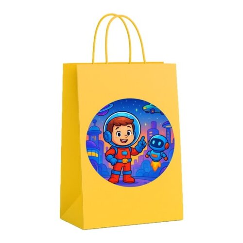 Sacola de Papel Personalizada Infantil Futurismo Infantil
