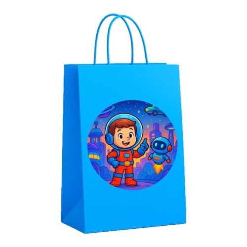 Sacola de Papel Personalizada Infantil Futurismo Infantil