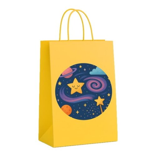 Sacola de Papel Personalizada Infantil Galáxia Mágica