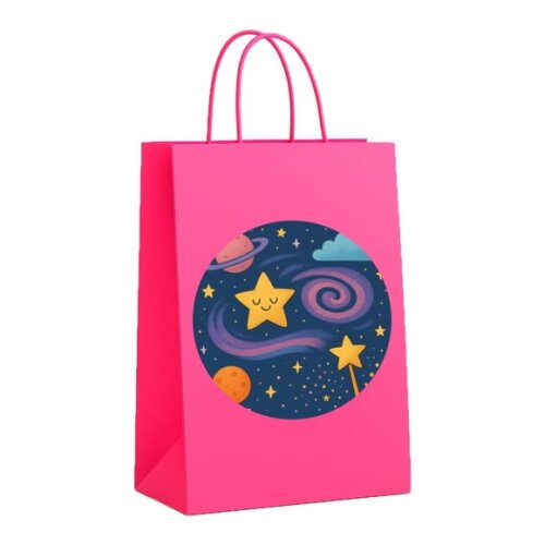 Sacola de Papel Personalizada Infantil Galáxia Mágica