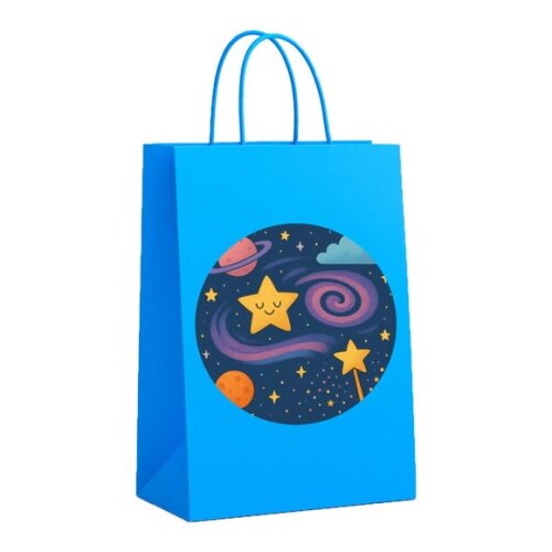 Sacola de Papel Personalizada Infantil Galáxia Mágica
