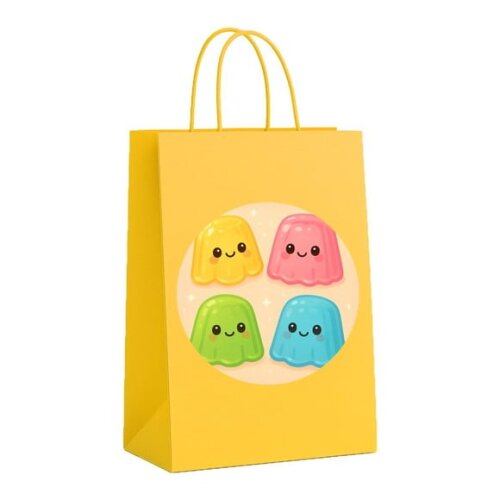 Sacola de Papel Personalizada Infantil Gelatinas