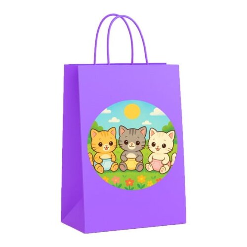 Sacola de Papel Personalizada Infantil Gatinhos Baby