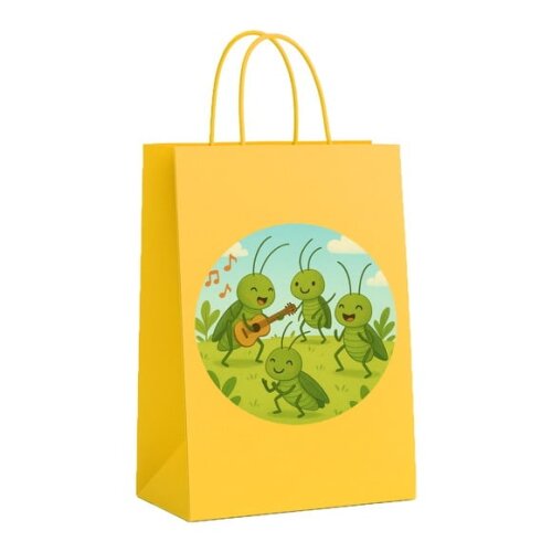 Sacola de Papel Personalizada Infantil Grilos