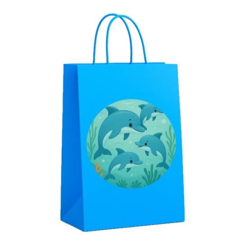 Sacola de Papel Personalizada Infantil Golfinhos