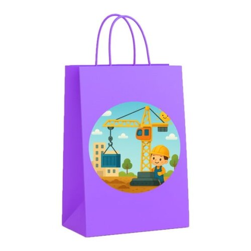 Sacola de Papel Personalizada Infantil Grua