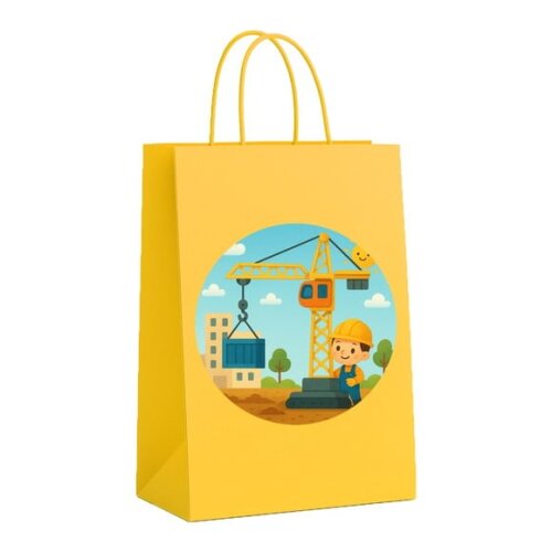 Sacola de Papel Personalizada Infantil Grua