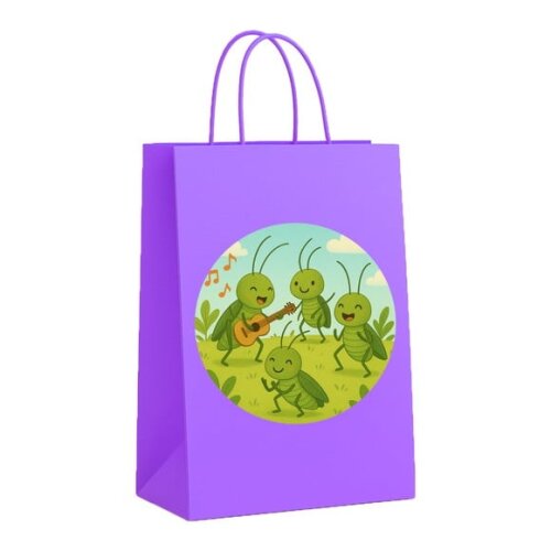 Sacola de Papel Personalizada Infantil Grilos