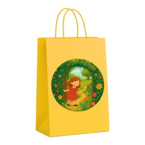 Sacola de Papel Personalizada Infantil Jardim Secreto