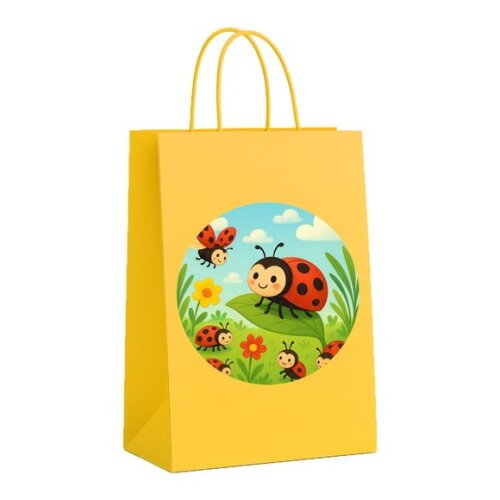 Sacola de Papel Personalizada Infantil Joaninhas