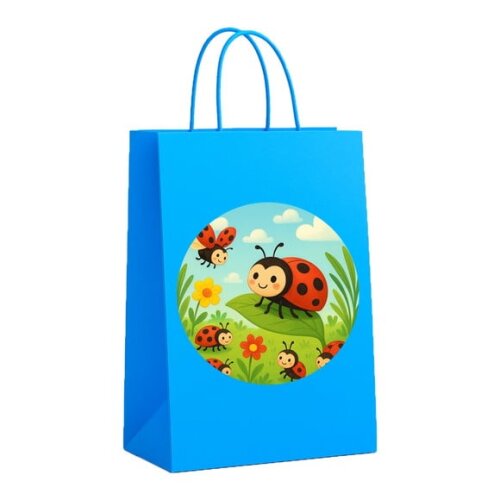 Sacola de Papel Personalizada Infantil Joaninhas