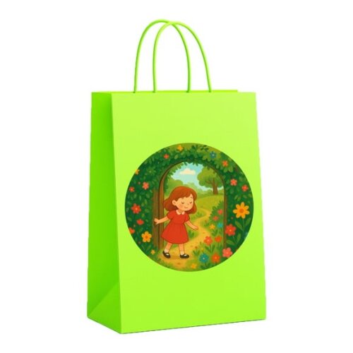 Sacola de Papel Personalizada Infantil Jardim Secreto