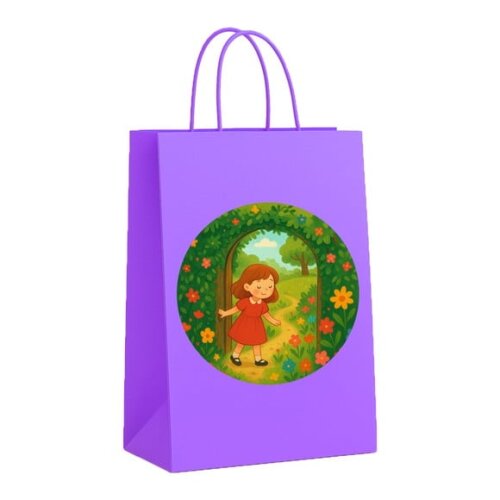 Sacola de Papel Personalizada Infantil Jardim Secreto