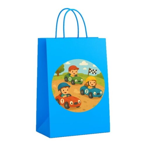 Sacola de Papel Personalizada Infantil Kart Infantil