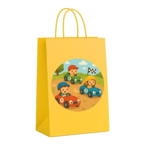 Sacola de Papel Personalizada Infantil Kart Infantil