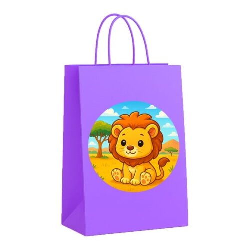 Sacola de Papel Personalizada Infantil Leão Baby