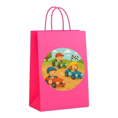 Sacola de Papel Personalizada Infantil Kart Infantil