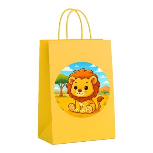 Sacola de Papel Personalizada Infantil Leão Baby