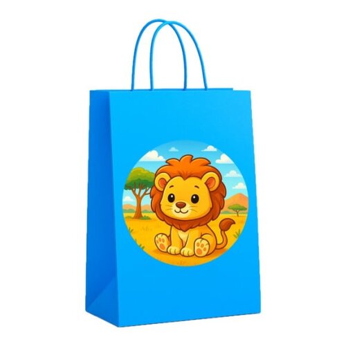 Sacola de Papel Personalizada Infantil Leão Baby