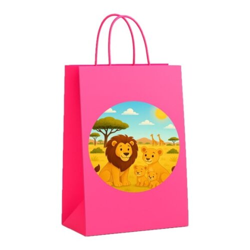Sacola de Papel Personalizada Infantil Leões