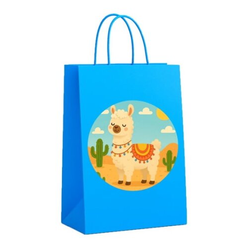 Sacola de Papel Personalizada Infantil Lhama