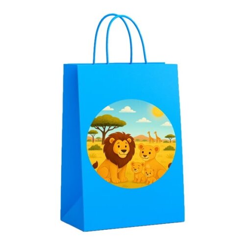 Sacola de Papel Personalizada Infantil Leões